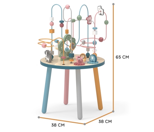 VIGA PolarB Drewniany Stolik Edukacyjny Manipulacyjny Przeplatanka Montessori