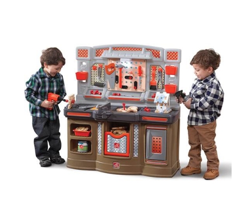 Duży Warsztat dla Dzieci Kącik majsterkowicza Światlo + 45 Akcesoria STEP2