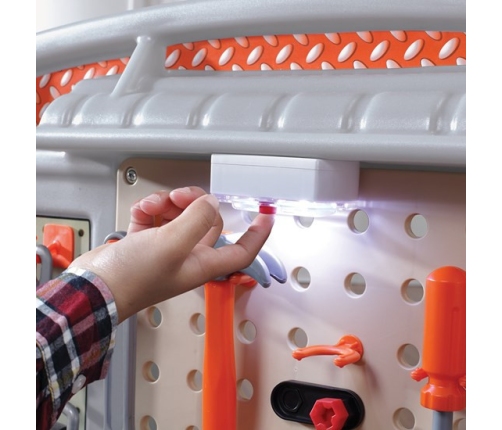 Duży Warsztat dla Dzieci Kącik majsterkowicza Światlo + 45 Akcesoria STEP2