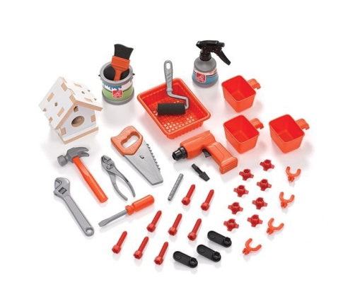 Duży Warsztat dla Dzieci Kącik majsterkowicza Światlo + 45 Akcesoria STEP2