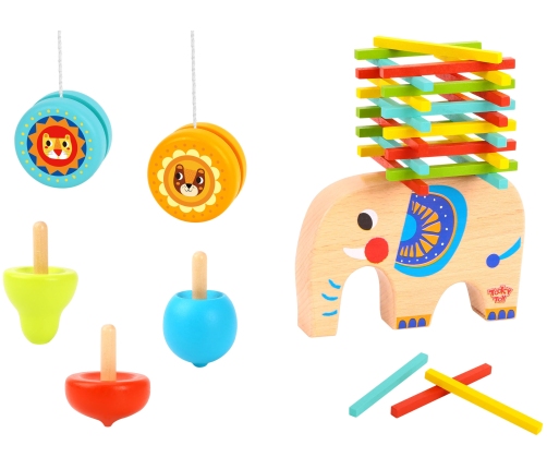 TOOKY TOY Zestaw Gier Zręcznościowych Bierki Bączek JoJo Słonik 46 el.