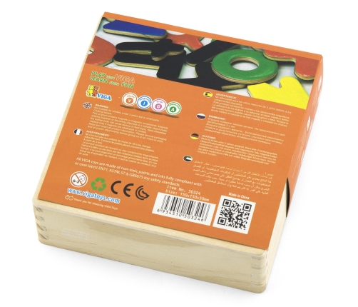 VIGA Drewniane Magnetyczne literki Magnes Uczymy się Pisać