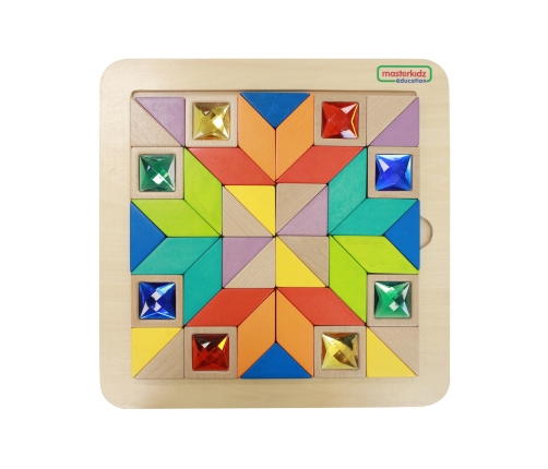 MASTERKIDZ Układanka Mozaika Nauka Kolorów i Kształtów Tangram Montessori