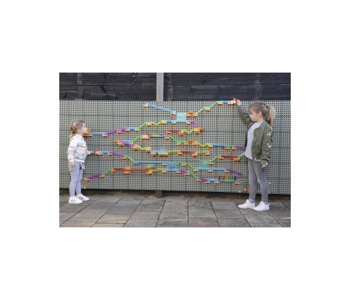 MASTERKIDZ Zestaw Konstrukcyjny Tor dla Piłek Tablica STEM 209elementów