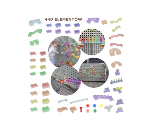 MASTERKIDZ Zestaw Konstrukcyjny Tor dla Piłek Tablica STEM 440elementów