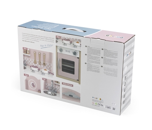 VIGA PolarB Drewniana Kuchnia z Akcesoriami Silver - Pink