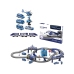 WOOPIE Electric Train Car Track Police Station Helicopter Cars 92 pcs.