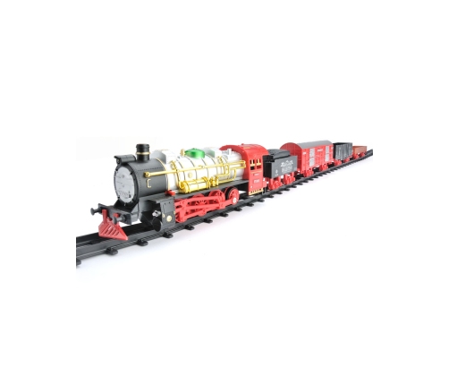 WOOPIE Klasyczny Pociąg Elektryczny Kolejka Tor Dźwięk Światło + 29 Akc.