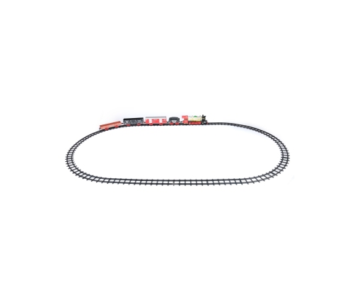 WOOPIE Klasyczny Pociąg Elektryczny Kolejka Tor Dźwięk Światło + 29 Akc.