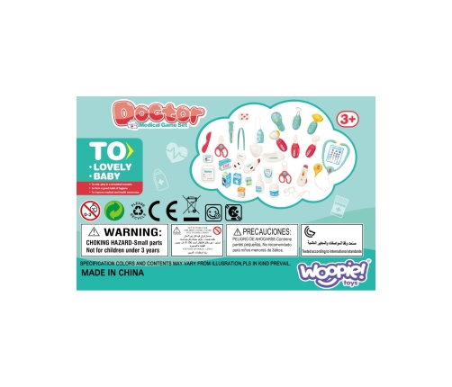 WOOPIE Zestaw Lekarski Mały Lekarza Doktor w Walizce Światło Dźwięk + Akc.