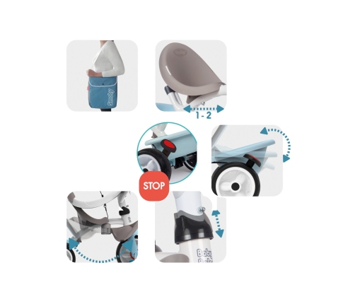 SMOBY Rowerek Trójkołowy Baby Balade plus Niebieski