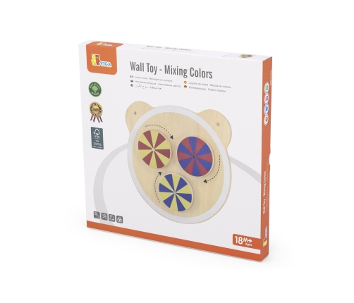 VIGA Drewniana Tablica Kolory Certyfikat FSC Montessori