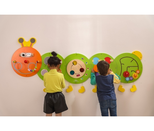 VIGA Drewniana Tablica Gąsienica Certyfikat FSC Montessori