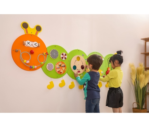 VIGA Drewniana Tablica Gąsienica Certyfikat FSC Montessori