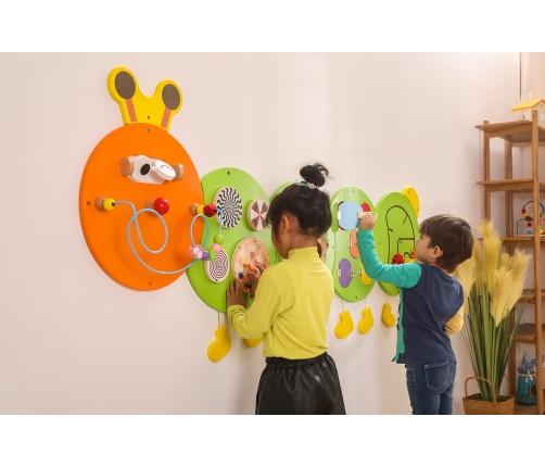 VIGA Drewniana Tablica Gąsienica Certyfikat FSC Montessori