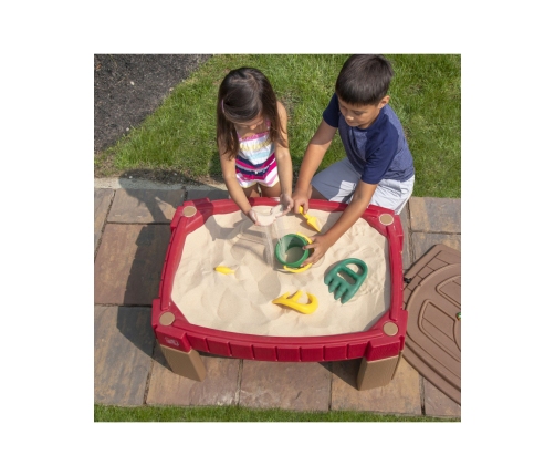 STEP2 Duża Piaskownica Stół z Pokrywą Tor Samochodowy