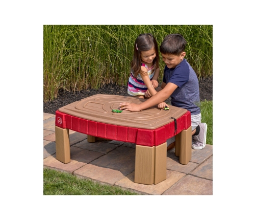 STEP2 Duża Piaskownica Stół z Pokrywą Tor Samochodowy