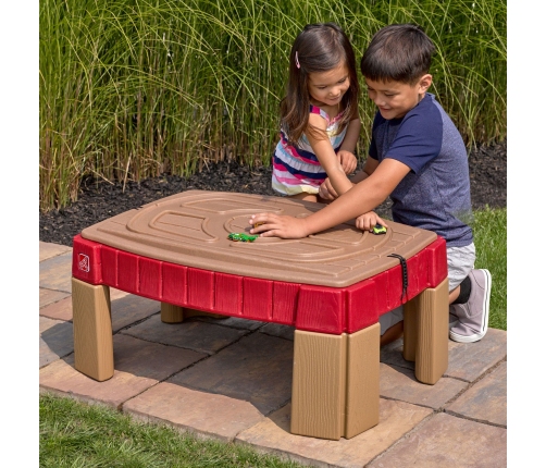 STEP2 Duża Piaskownica Stół z Pokrywą Tor Samochodowy