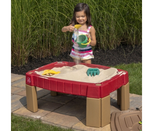 STEP2 Duża Piaskownica Stół z Pokrywą Tor Samochodowy