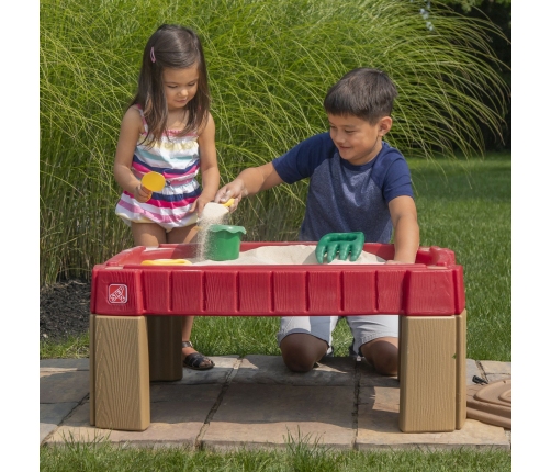 STEP2 Duża Piaskownica Stół z Pokrywą Tor Samochodowy