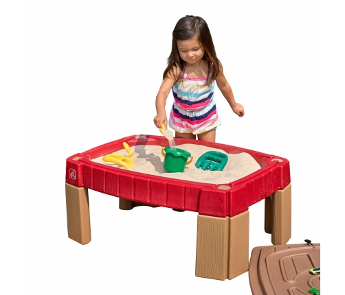 STEP2 Duża Piaskownica Stół z Pokrywą Tor Samochodowy