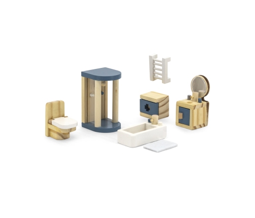 VIGA PolarB Zestaw Mebelków do Domku dla Lalek  Łazienka