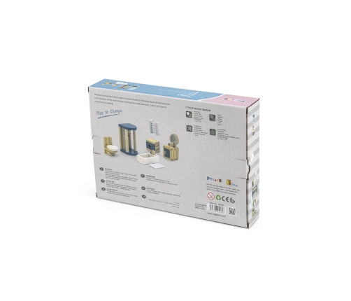 VIGA PolarB Zestaw Mebelków do Domku dla Lalek  Łazienka