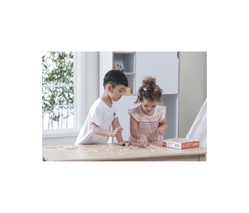 VIGA Gra Edukacyjna Drewniana Układanka Dopasuj Kształty 37 el.