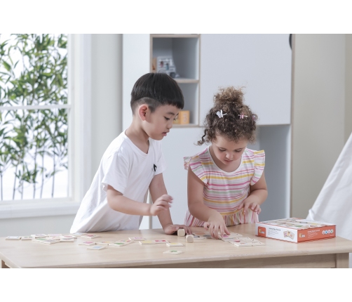 VIGA Gra Edukacyjna Drewniana Układanka Dopasuj Kształty 37 el.