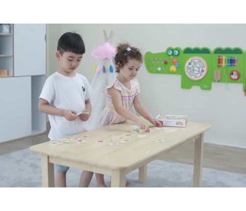 VIGA Gra Edukacyjna Drewniana Układanka Dopasuj Kształty 37 el.