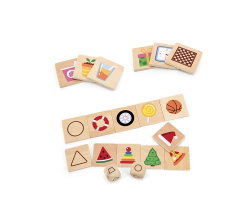 VIGA Gra Edukacyjna Drewniana Układanka Dopasuj Kształty 37 el.
