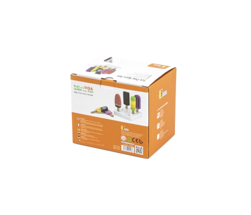 VIGA Zestaw Drewnianych Lodów na Patyku ze Stojakiem  6 szt.