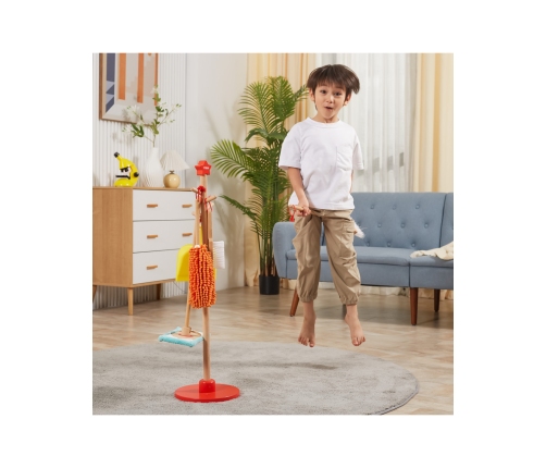 VIGA Drewniany Zestaw Narzędzi do Sprzątania 6 el.