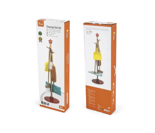 VIGA Drewniany Zestaw Narzędzi do Sprzątania 6 el.