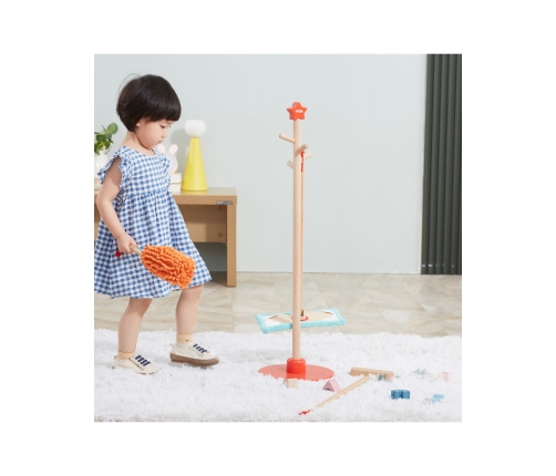 VIGA Drewniany Zestaw Narzędzi do Sprzątania 6 el.