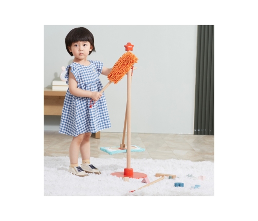 VIGA Drewniany Zestaw Narzędzi do Sprzątania 6 el.