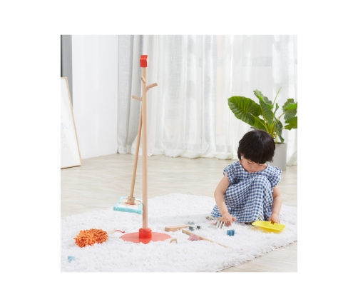 VIGA Drewniany Zestaw Narzędzi do Sprzątania 6 el.