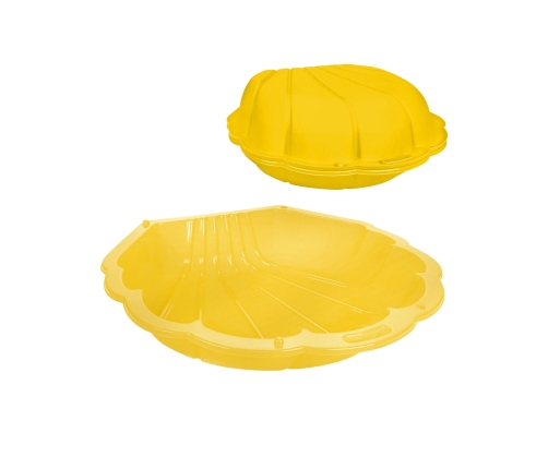 WOOPIE Piaskownica Muszelka Żółta Zamykana 2w1 Basen Suchy 1 szt.