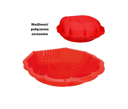 WOOPIE Piaskownica Basen Muszelka Czerwona 3w1 Suchy Basen 1 szt.