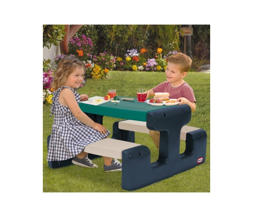 Little Tikes Stolik Piknikowy dla Dzieci Niebiesko-Zielony do Ogrodu