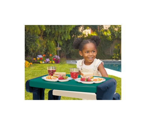 Little Tikes Stolik Piknikowy dla Dzieci Niebiesko-Zielony do Ogrodu