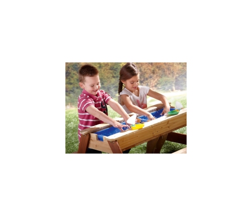 AXI Stół Piknikowy Nick z Ławką i Parasolem oraz Pojemnikami na Wodę/Piasek