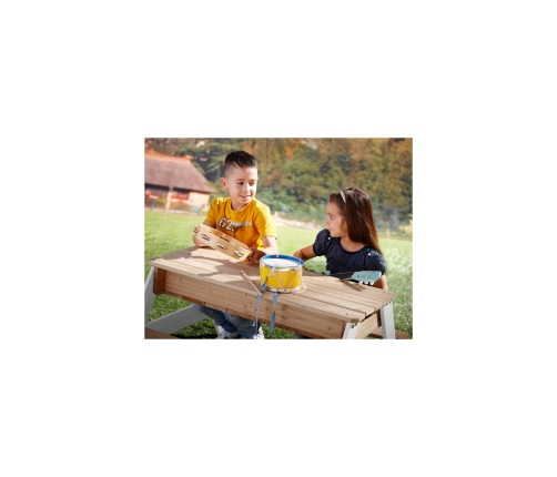 AXI Stół Piknikowy Nick z Ławką i Parasolem oraz Pojemnikami na Wodę/Piasek