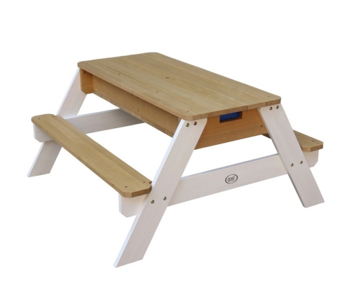 AXI Stół Piknikowy Nick z Ławką i Parasolem oraz Pojemnikami na Wodę/Piasek