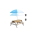 AXI Stół Piknikowy Nick z Ławką i Parasolem oraz Pojemnikami na Wodę/Piasek