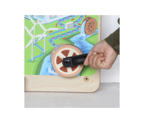 MASTERKIDZ Tablica Edukacyjna Energia Odnawialna i Nieodnawialna Montessori