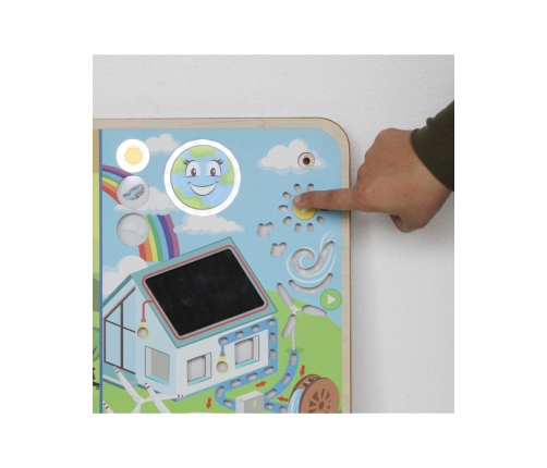 MASTERKIDZ Tablica Edukacyjna Energia Odnawialna i Nieodnawialna Montessori