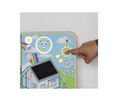 MASTERKIDZ Tablica Edukacyjna Energia Odnawialna i Nieodnawialna Montessori