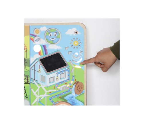 MASTERKIDZ Tablica Edukacyjna Energia Odnawialna i Nieodnawialna Montessori