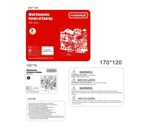 MASTERKIDZ Tablica Edukacyjna Energia Odnawialna i Nieodnawialna Montessori